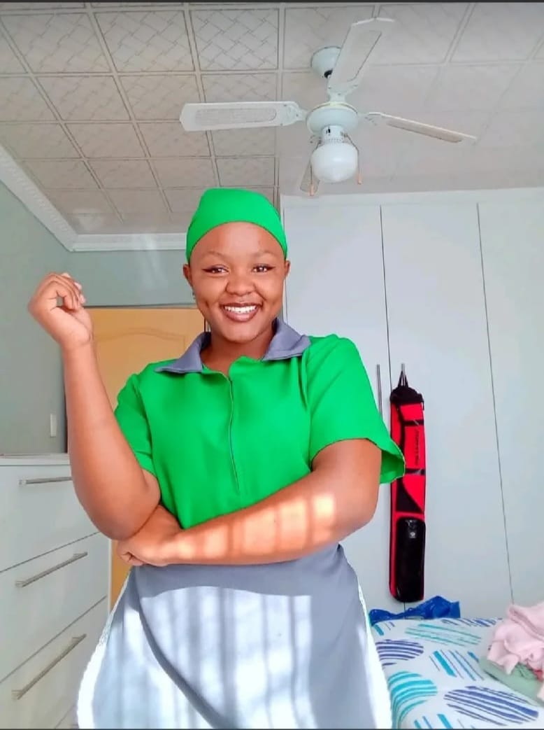 Professional domestic worker providing household cleaning services in South Africa